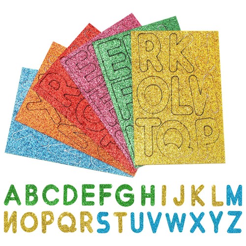 Foam letter stickers sparkling - letter,