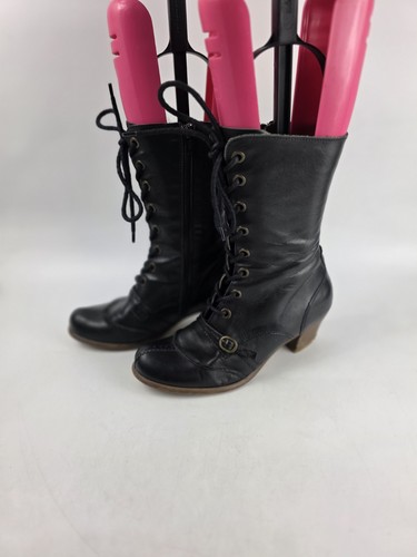 Women black leather - leather, lace