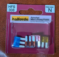 HALFORDS HFS308 MULTI PACK FUSES - 5 - 7.5 - 10 & 15 AMP "NEW"