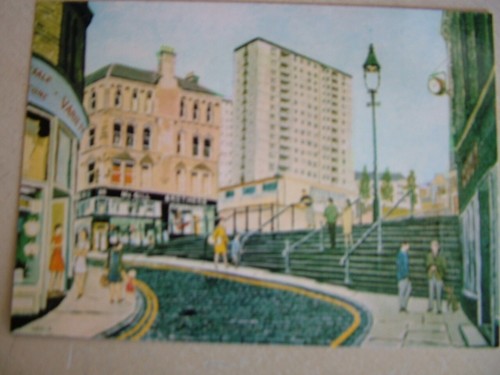 Postcard the wellgate steps - the,