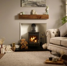 Oak Mantlepiece Beam 10cmx10cm (Waney Edge)