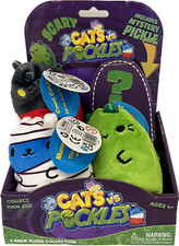 Scary Cats vs Pickles 4 Pack Plush Collection with Mystery Pickle
