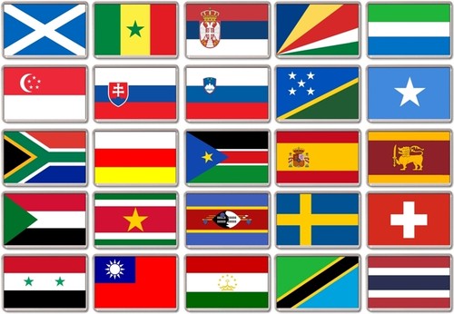 Fridge magnet world flags - magnet,