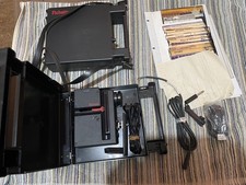 2 Vintage Fichette MicroFilm Projectors/Holder/Case, can't open one up