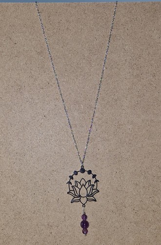 Amethyst crystal lotus - lotus, flower
