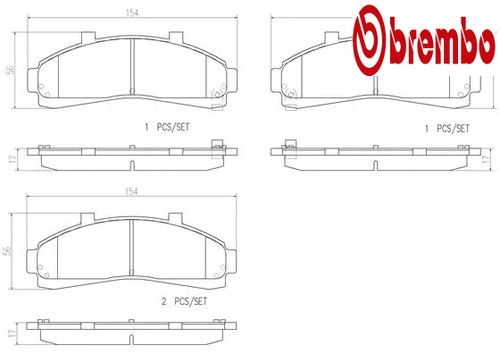 Front brake pad set - front, disc