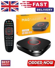 MAG Smart TV Box 544W3 Linux 4K IPTV Set Dual WiFi 5G HEVC 4K UHD HDMI UK Plug