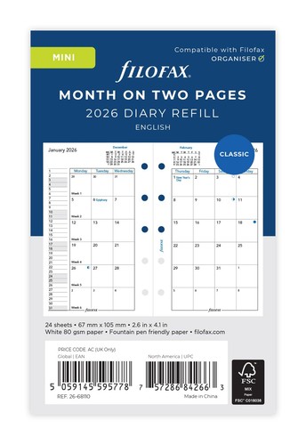 Filofax mini month two - filofax, on