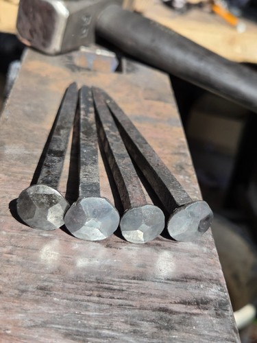 Rose head hand forged - hand, inch