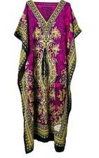 New Ladies Summer Floral Long Kaftan Dress Casual Beach Holiday Comfy Dress