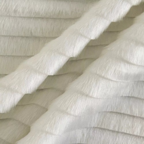 Striped faux fur fabric - striped,