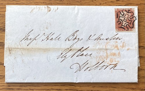 1843 penny red stamp - 1843, 1d