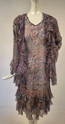Flapper 1920 floral print - flapper,