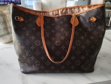 Louis Vuitton Neverfull Tote MM Brown Canvas Monogram