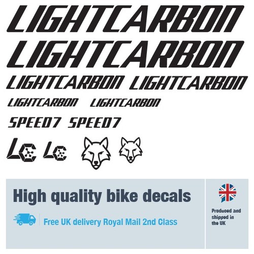 Light carbon bike - carbon, decals