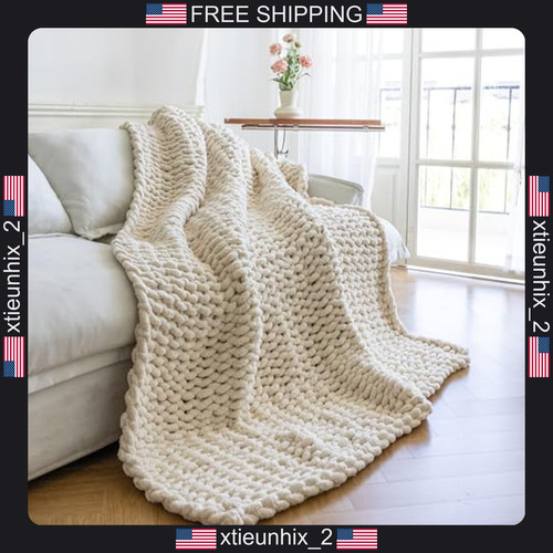 Chunky knit throw - chunky,