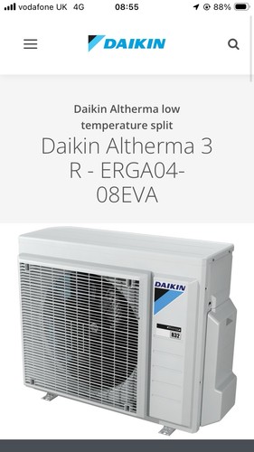 Daikin low temp split - temp, r