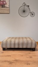 Large Striped Footstool Pouffe Stool Ottoman Sofology Next Oslo