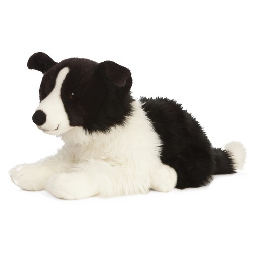 Lying border collie - lying, plush