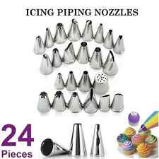 24 PIECES ICING PIPING NOZZLE TOOL SET BOX – CAKE CUPCAKE SUGARCRAFT DECORATING