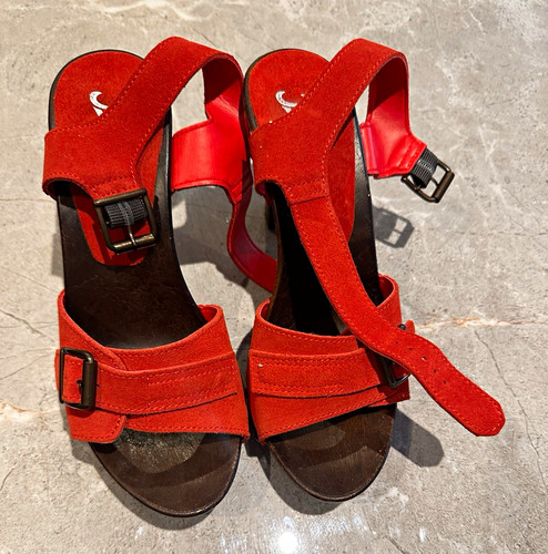Women red suede strappy - women’s,