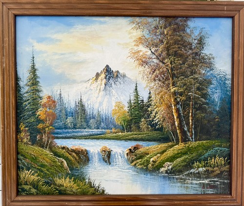 Vintage framed mountain - vintage,