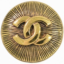 CHANEL CC Gold Plated Round