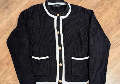 Woman medium black cardigan - black,