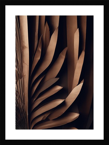 Moody art deco fan - framed, wall