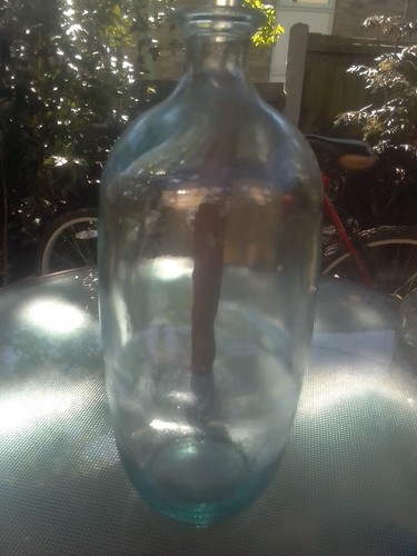 Large pressed glass bottle - large,