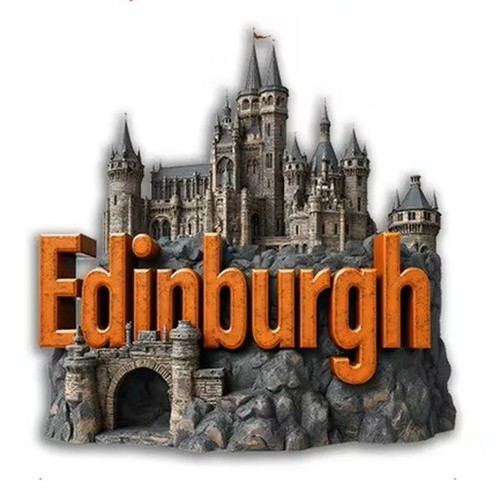 Fridge magnet edinburgh themed - fridge,