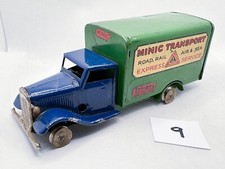 RARE COLOUR TRIANG MINIC CLOCKWORK TINPLATE TRANSPORT DELIVERY VAN TRUCK MODEL