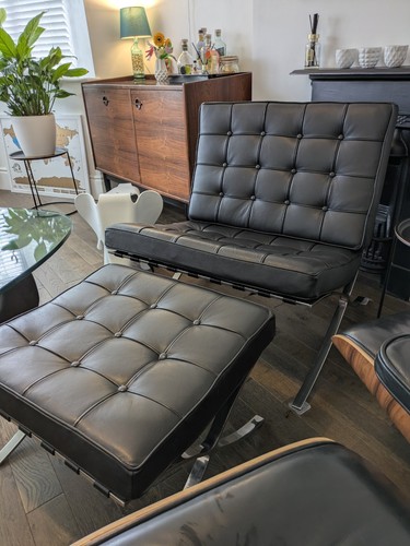 Barcelona style chair and - style,