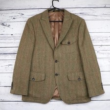 Barbour Tweed Sports Jacket Mens 40R Green Mallalieus Country Hacking Blazer