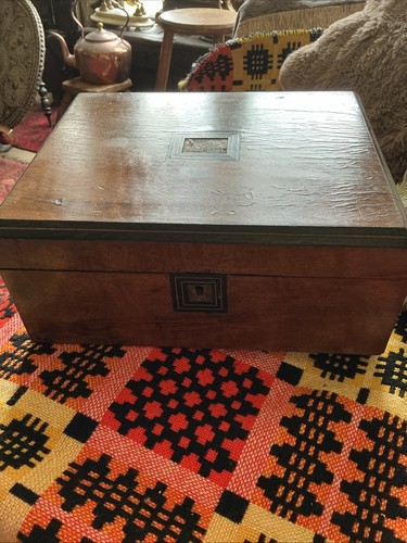 Antique walnut sewing - box, work