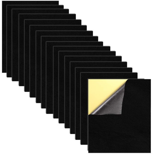Black adhesive felt sheets - 20,