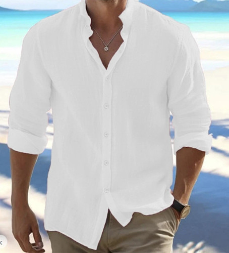Men cotton linen long - men's,