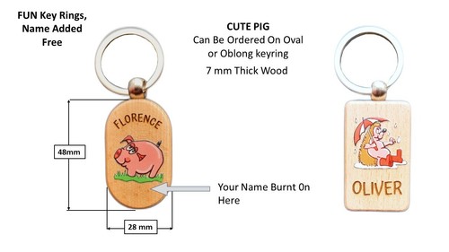 Pig personalised wooden - pig,,