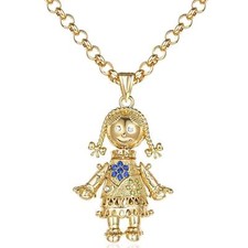 Gold Filled Rag Doll Pendant