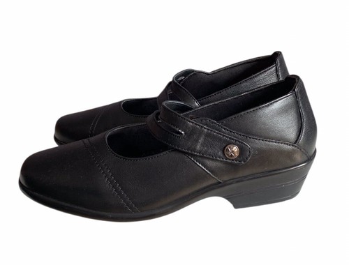 Pavers women black leather - black,