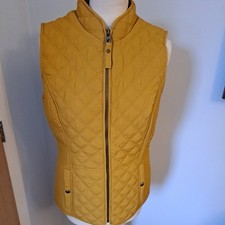 Joules Mustard Quilted Gilet Size S  fit  8/10 see measuments nwots 