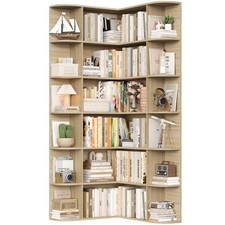 L-shaped Corner Bookcase with