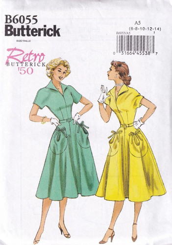 Butterick b6055 retro 1950s - butterick,