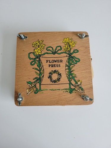Vintage wooden flower press - vintage,