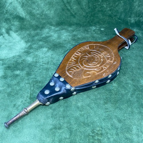 Antique wooden fire bellows - wooden,