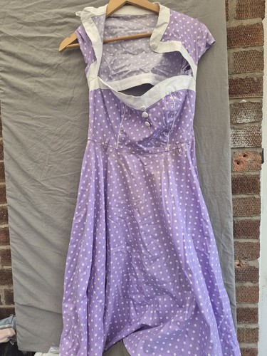 Hell bunny vixen lilac polka - hell,