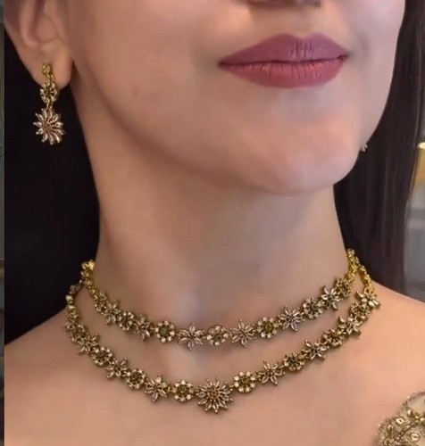 Double layer necklace set - double,