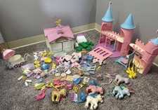 My Little Pony Show Stable & Dream Castle Vintage 1980s Hasbro Lot Of MLP