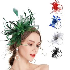 New Ladies Flower Feather Hair