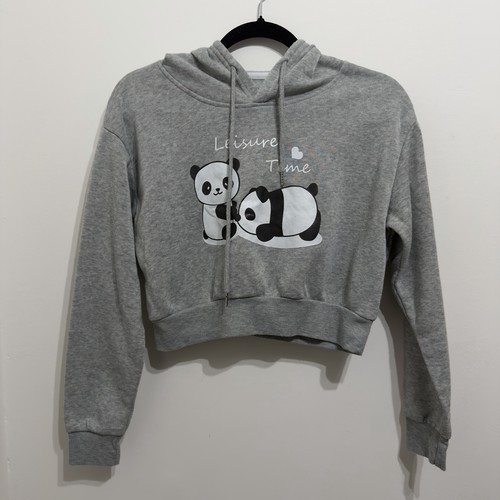 Shein grey cropped - cropped, panda